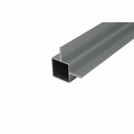 EZTUBE Extrusion for 1/2in Flush Panel  Silver, 84in L x 1in W x 1in H 100-191-7